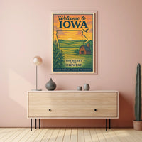 Welcome to Iowa The Heart of the Midwest Poster