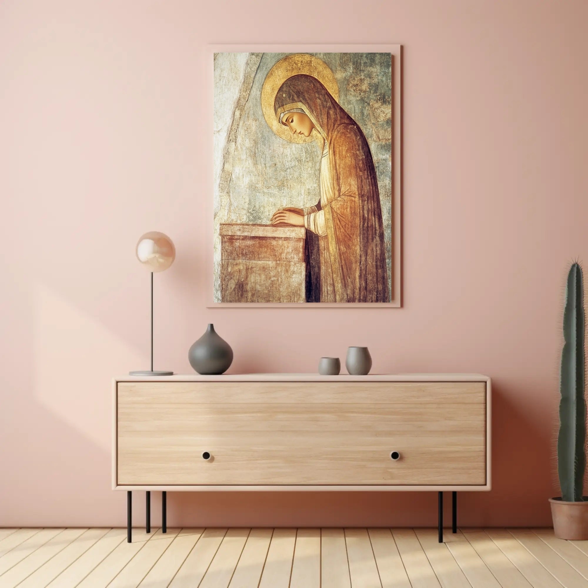 Sacred Devotion: Iconography of Prayer in Heritage Poster