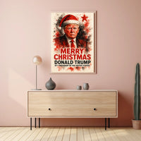 Festive Santa Hat Artwork - Abstract, Artistic, or Pop Culture Poster