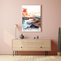 Hawai‘i Volcanoes Watercolor Wall Art Poster