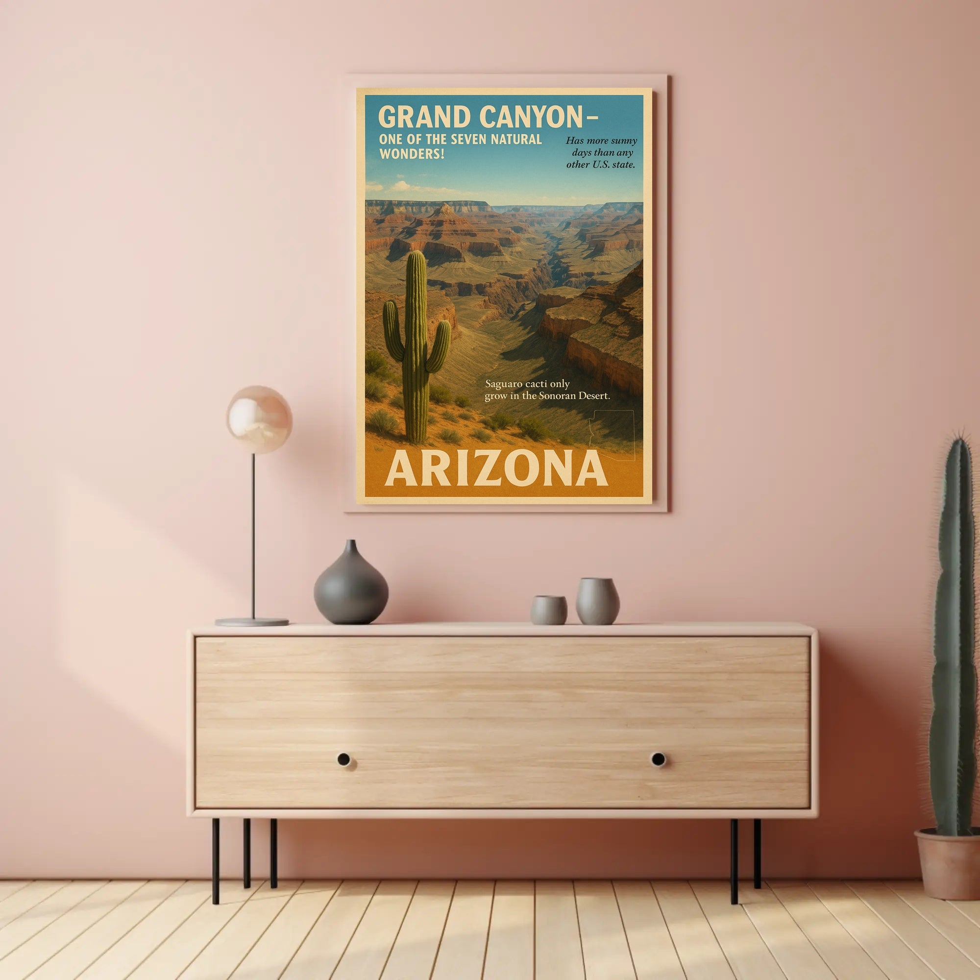 Discover Arizona - Land of the Grand Canyon Poster