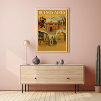 Buenos Aires Vintage Travel Poster Wall Art PosterGoat