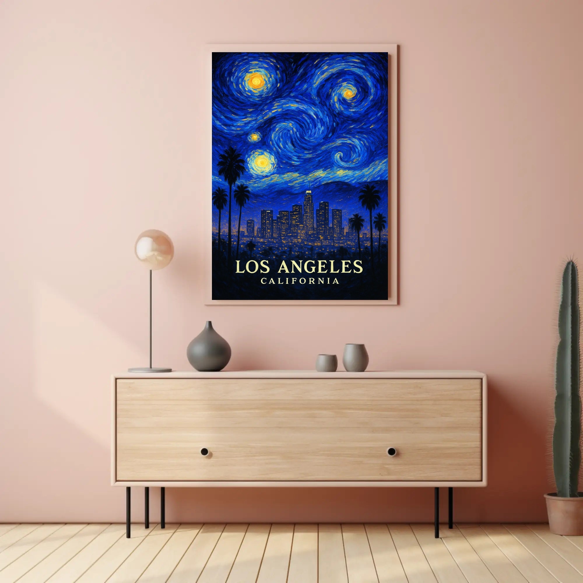 Starry Night Over Los Angeles Poster PosterGoat