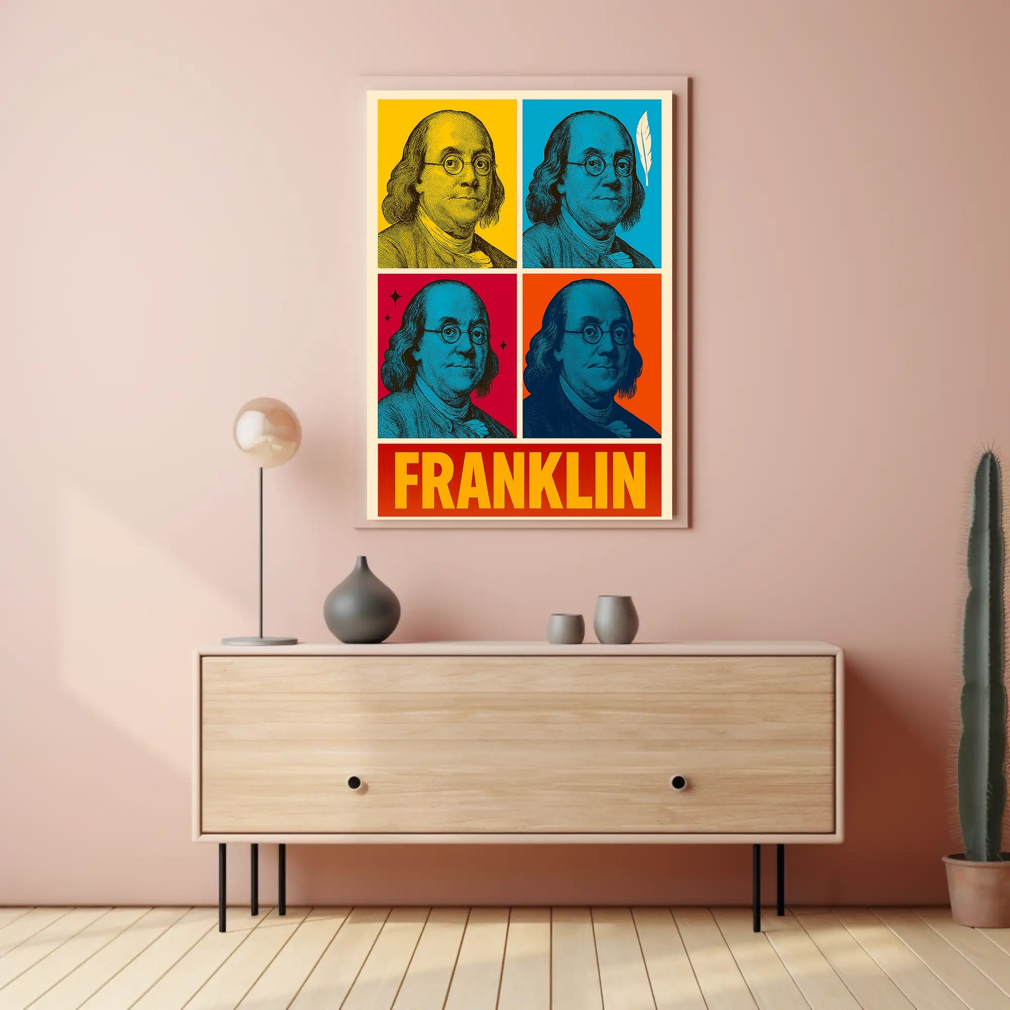 Benjamin Franklin Pop Art Historical or Presidential Poster