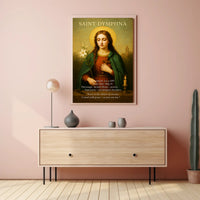 Saint Dymphna Patron of Mental Illness Poster PosterGoat