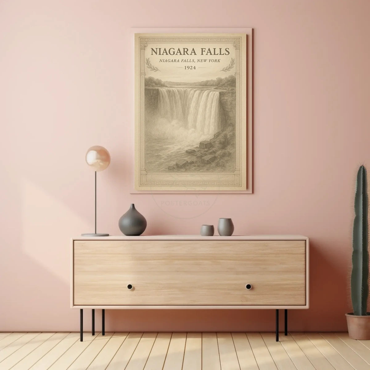 Vintage Niagara Falls 1924 Travel Poster