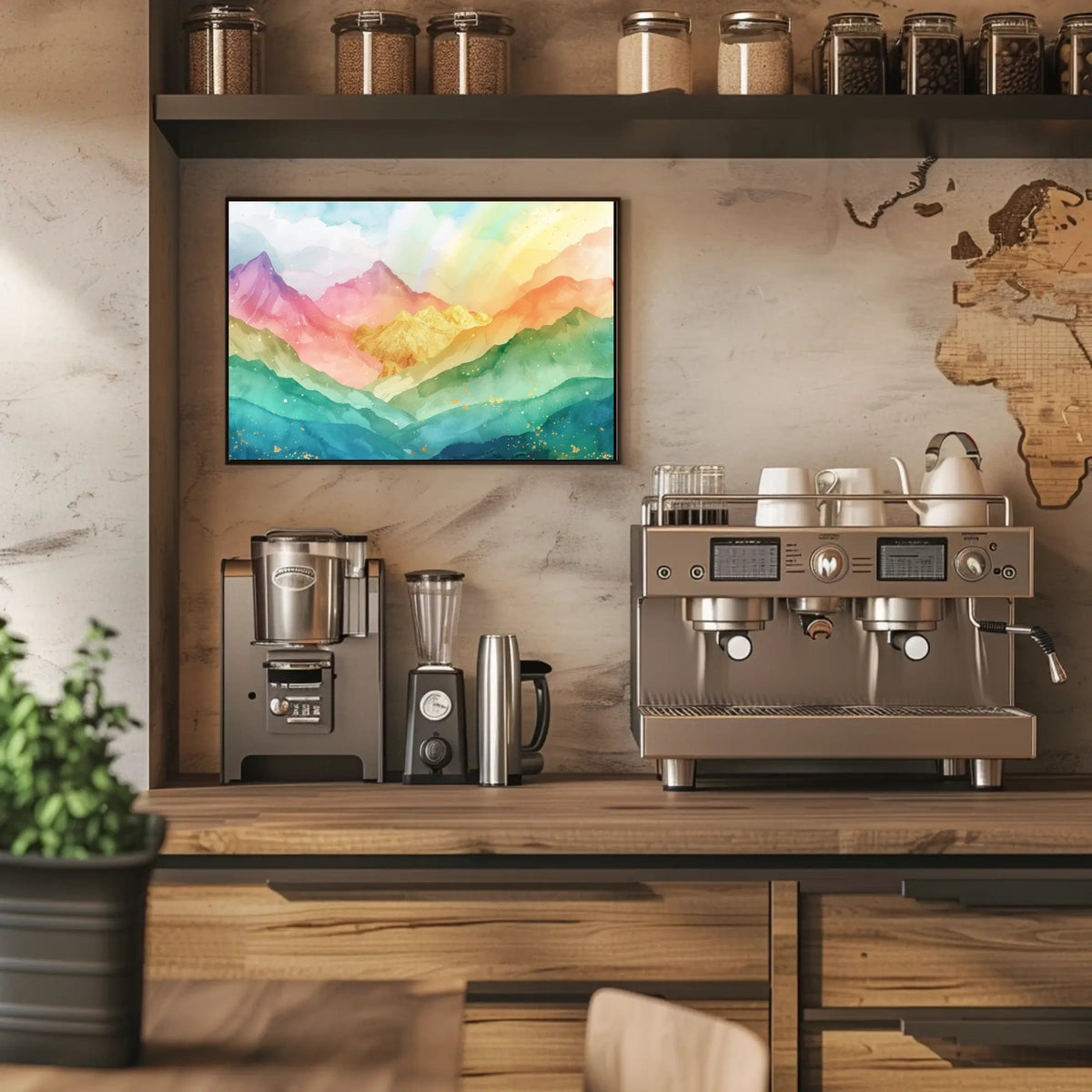 Vibrant Mountain Landscape Poster