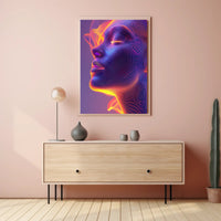 Futuristic Neon Abstract Art Print - Futuristic Sci-Fi Poster PosterGoat