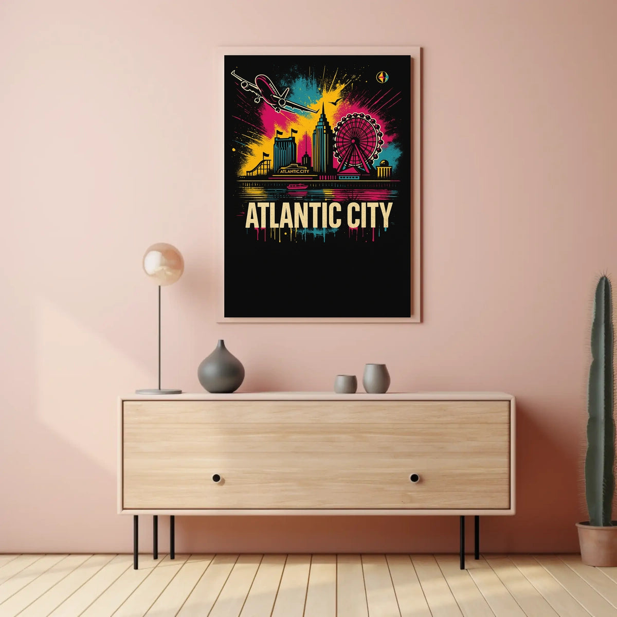 Atlantic City Skyline Poster