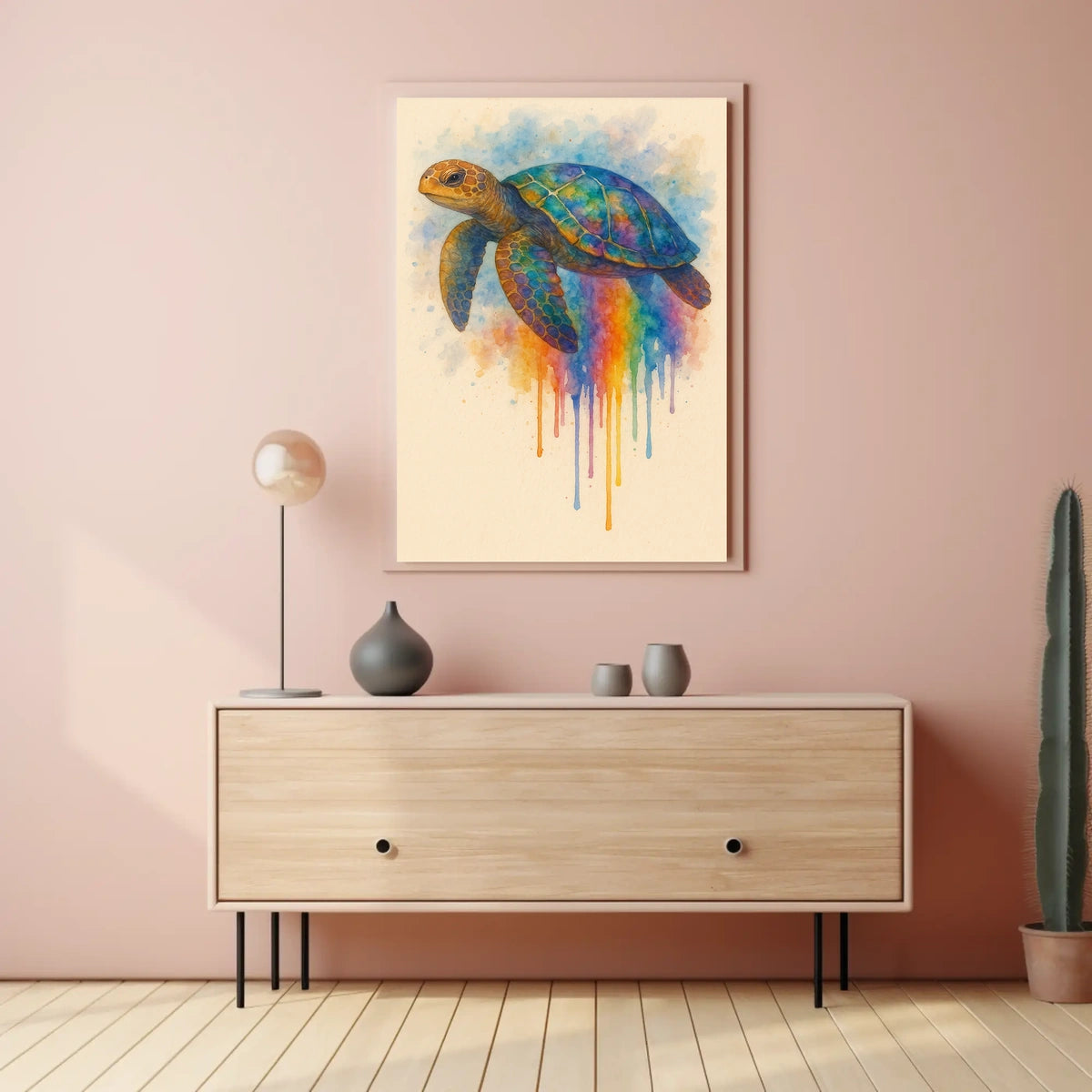 Vibrant Sea Turtle Poster