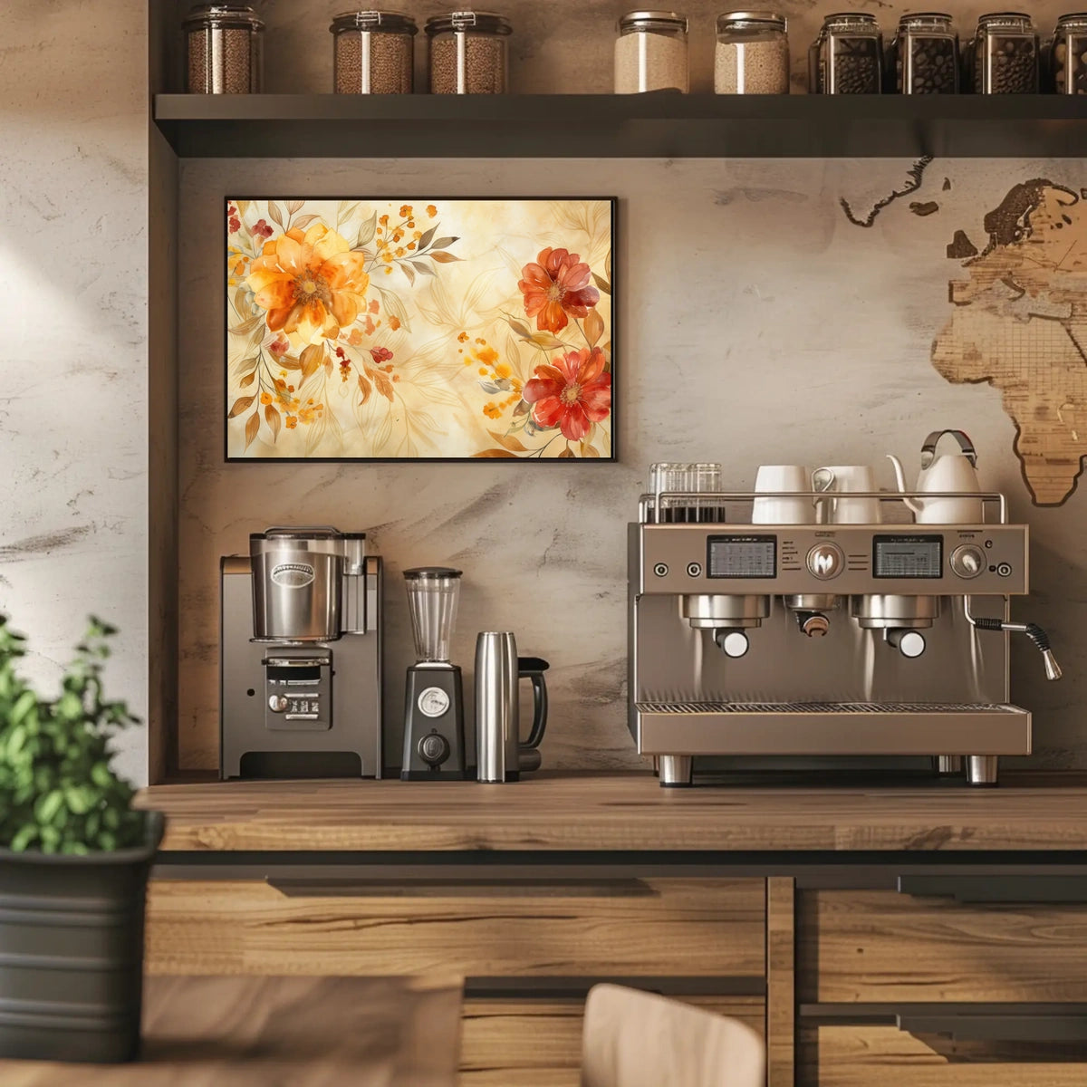 Autumn Floral Elegance Poster