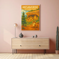 Mesa Verde National Park Rustic Wanderlust Poster