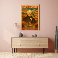 Martin Van Buren 8th President of the United States Layered Digital Collage Poster