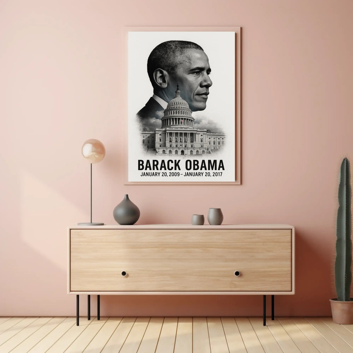 Barack Obama 44th President of the United States Reflections Poster