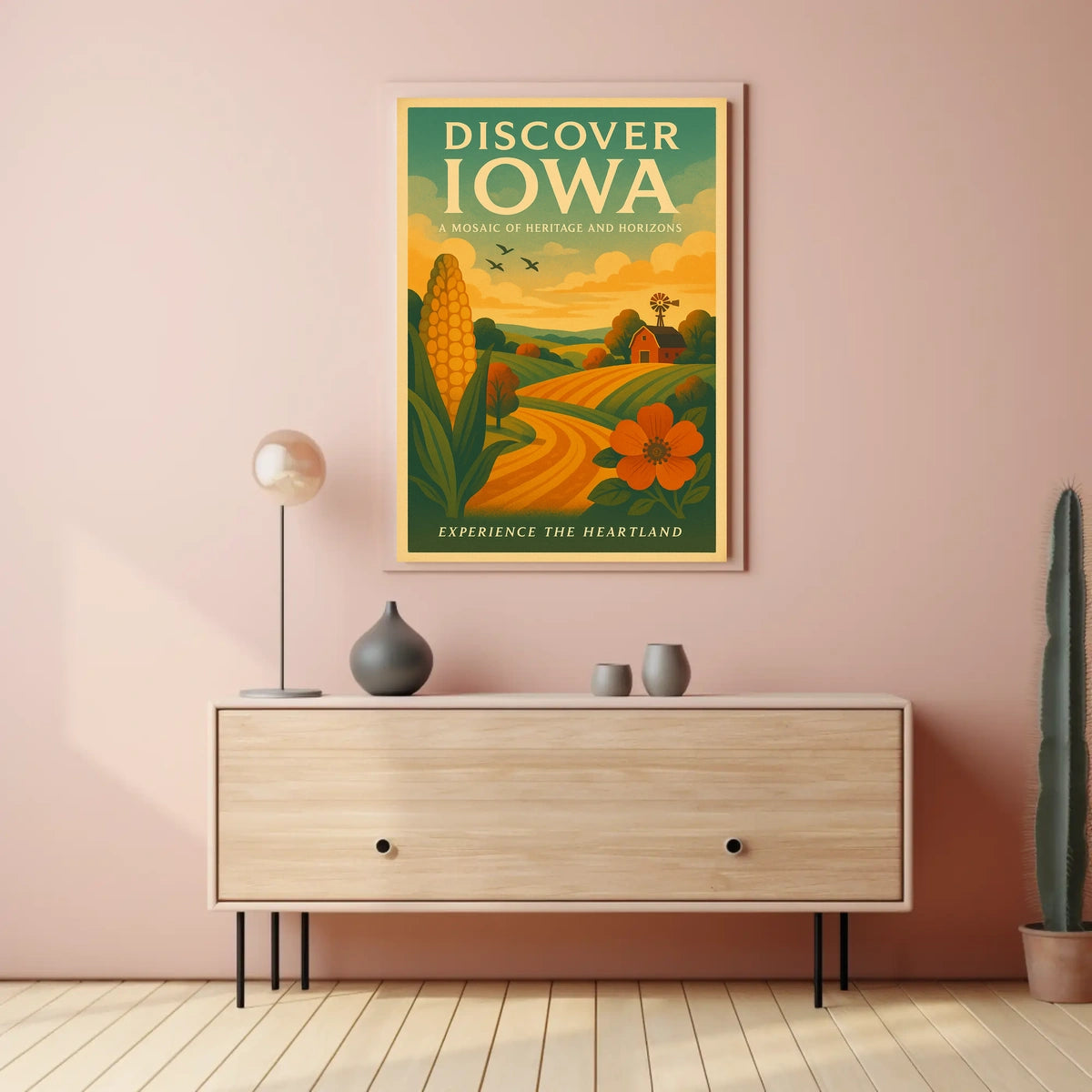 Discover Iowa Experience the Heartland Poster