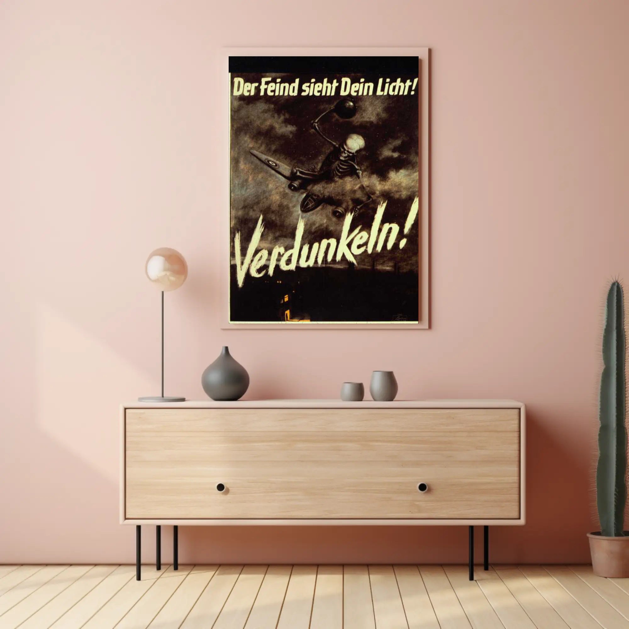 Der Feind Sieht Dein Licht Poster Art Print for Home Decor and Wall Art PosterGoat