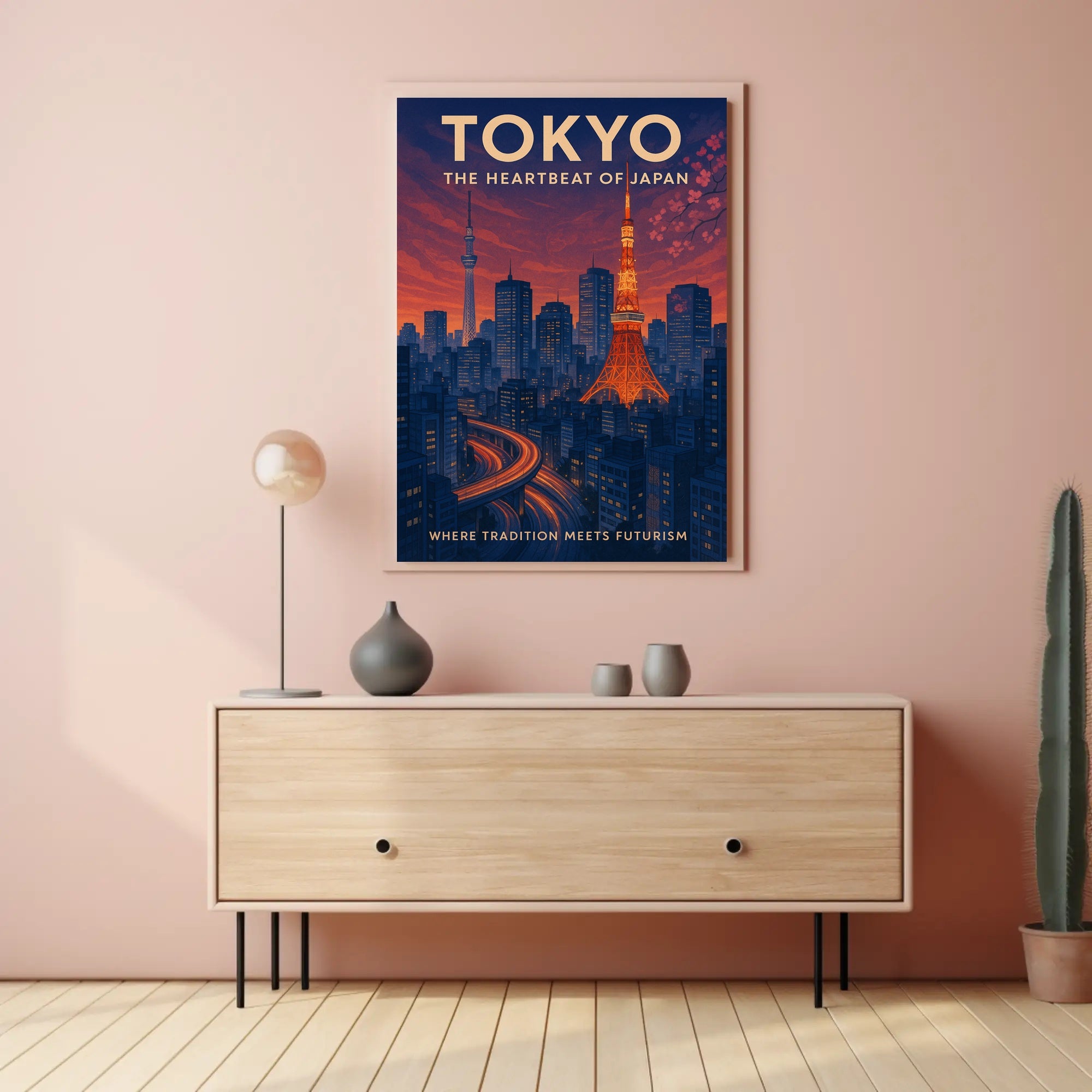 Tokyo Travel Poster Modern City Wall Art Print