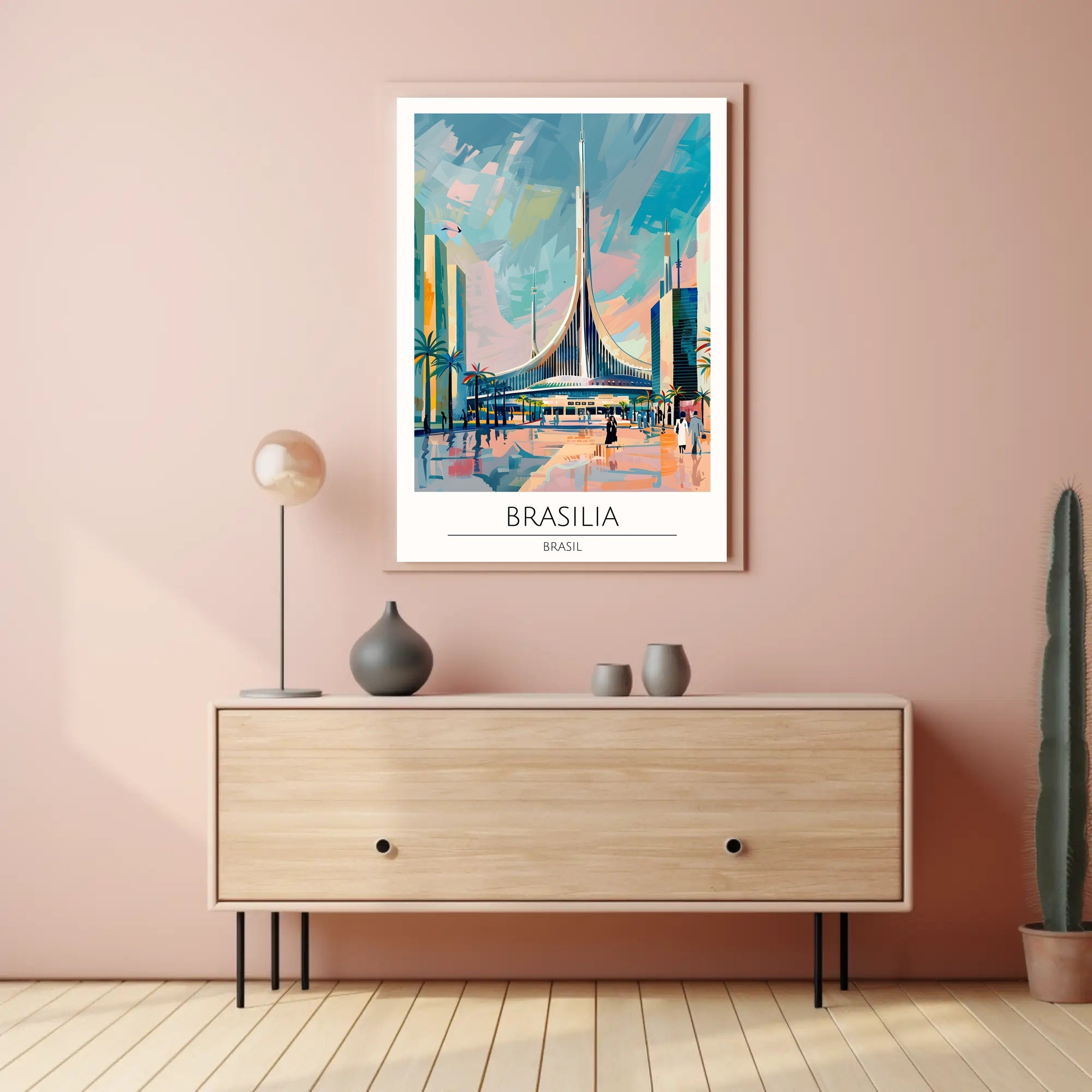 Brasília Illustrated Poster PosterGoat