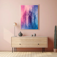 Gothic Dreamscape Watercolor Abstract Artistic Poster
