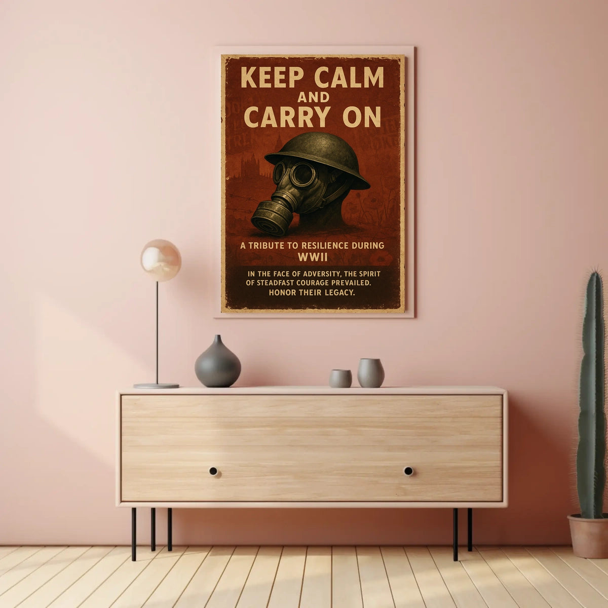 Keep Calm And Carry On Tribute To Wwii Poster