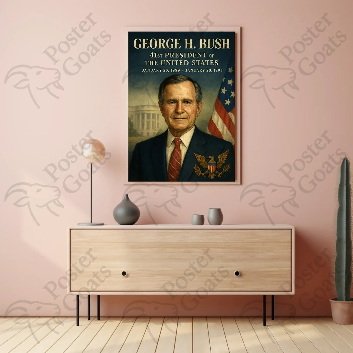 George H. Bush Presidential Vintage Poster