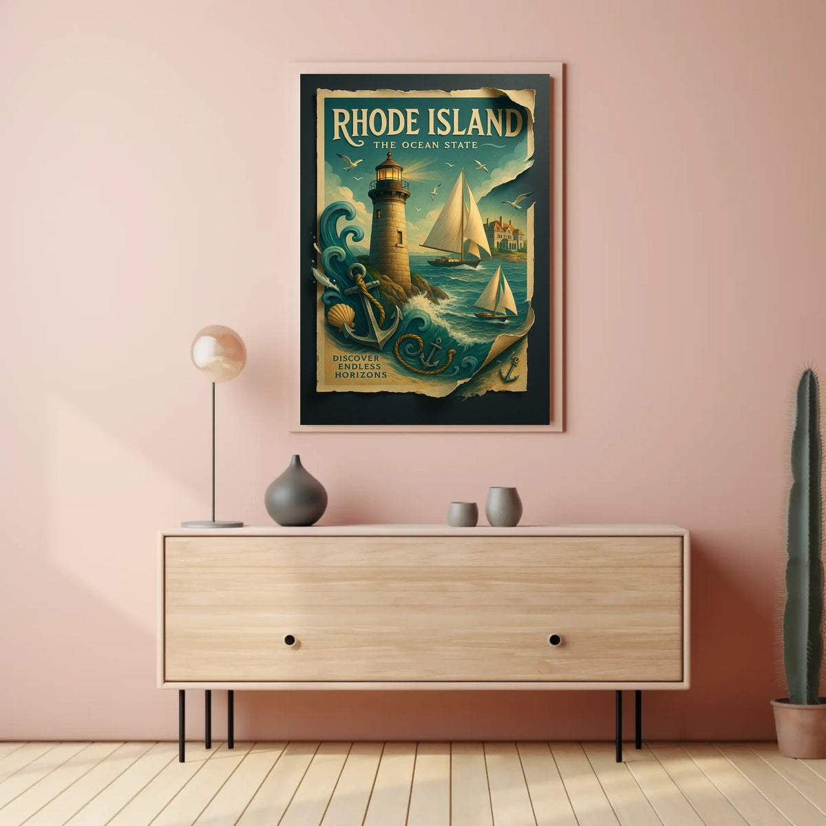 Rhode Island The Ocean State Poster