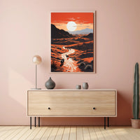 Expansive Desert Landscape Art Print - National Park Poster