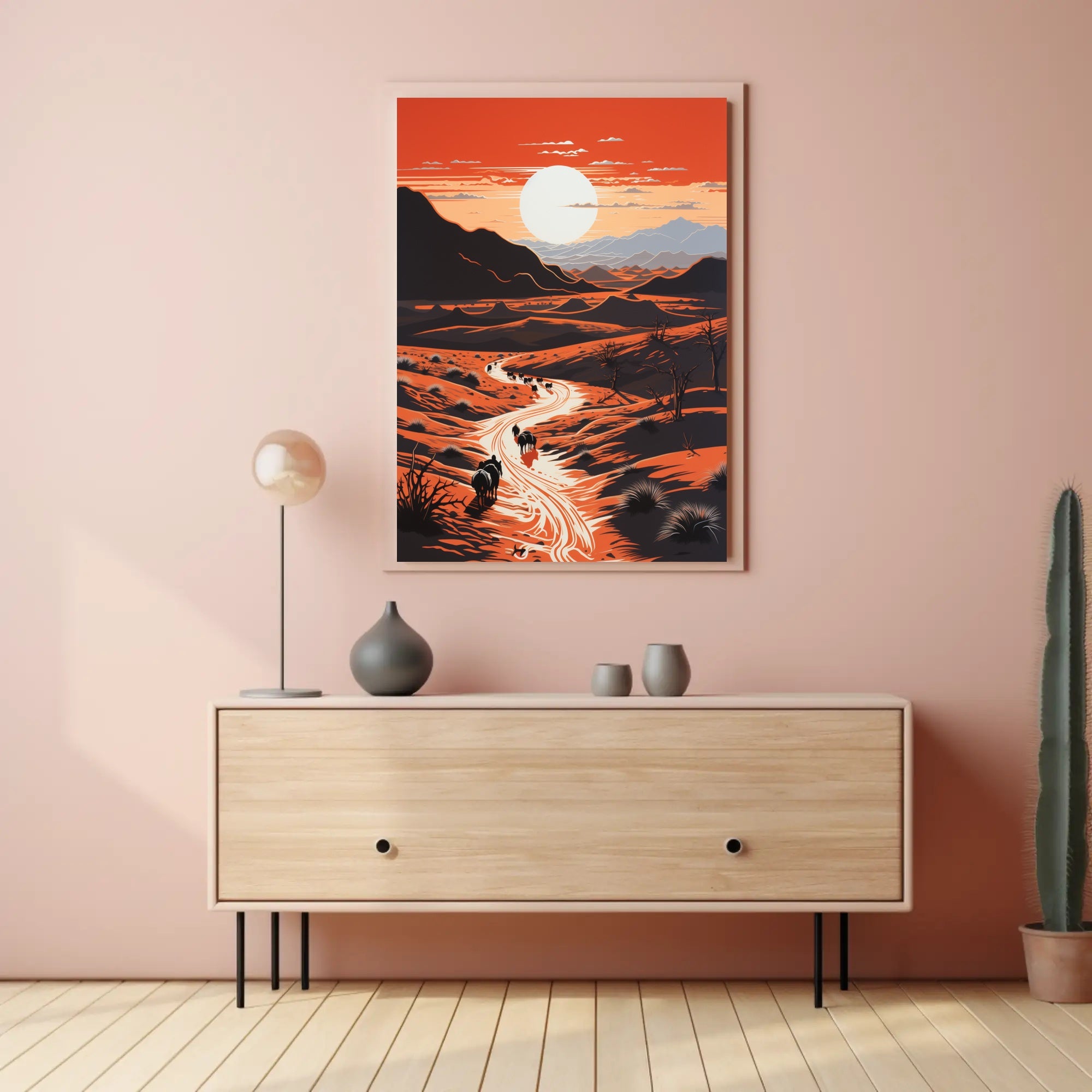 Expansive Desert Landscape Art Print - National Park Poster
