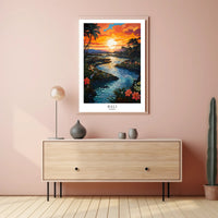 Bali Sunset Tropical Getaway Travel Poster PosterGoat