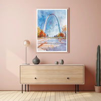 Gateway Arch in Autumn Poster PosterGoat