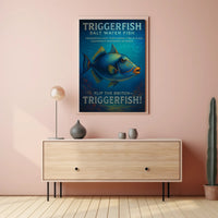 Triggerfish Ocean Art Print: Educational Animal Poster