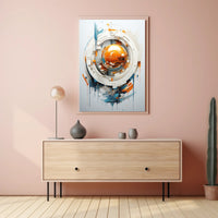 Futuristic Cyberpunk Sci-Fi Mechanical Abstract Art Poster