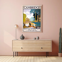 Cambridge Scenic Vintage Travel Poster PosterGoat