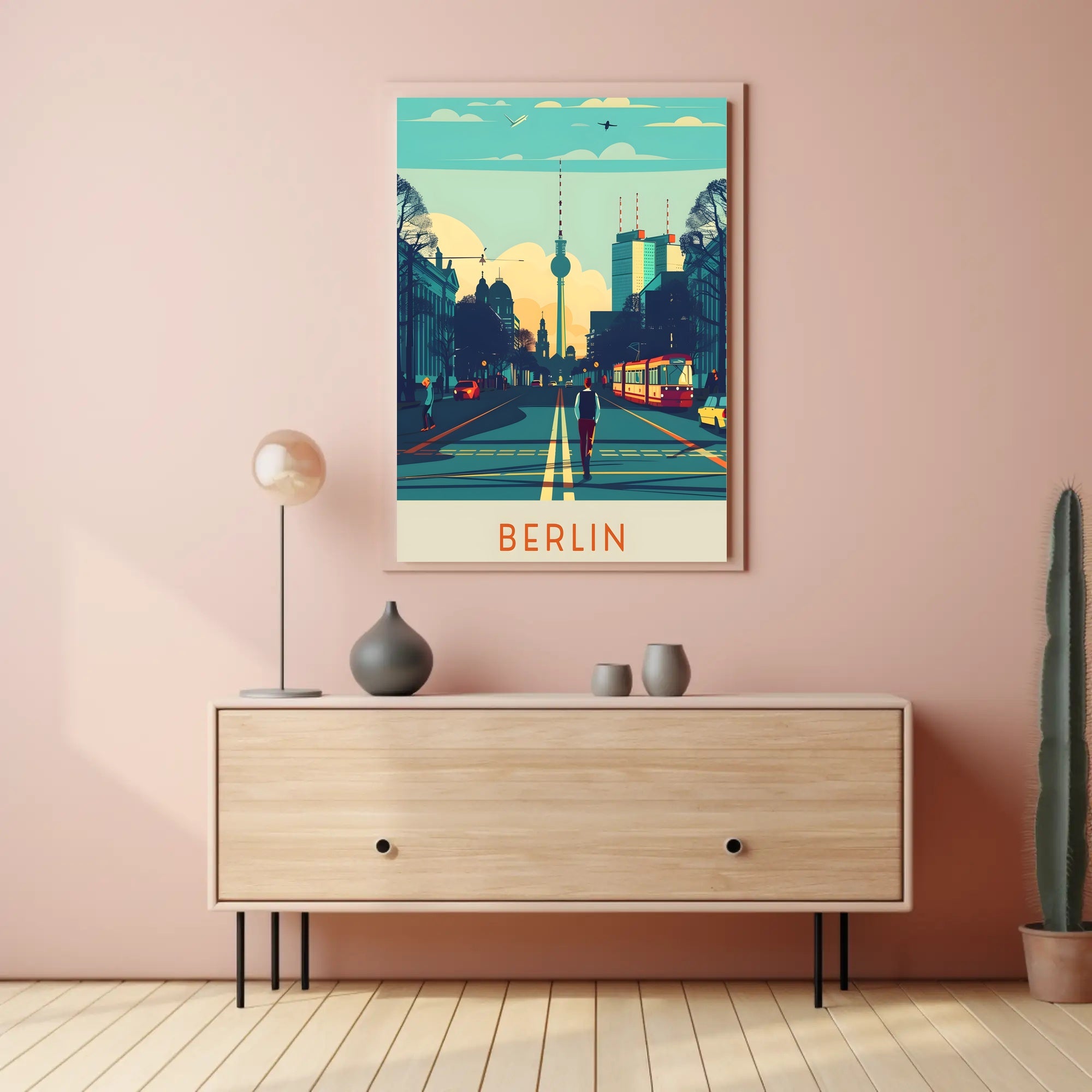 Berlin Skyline Illustration Poster