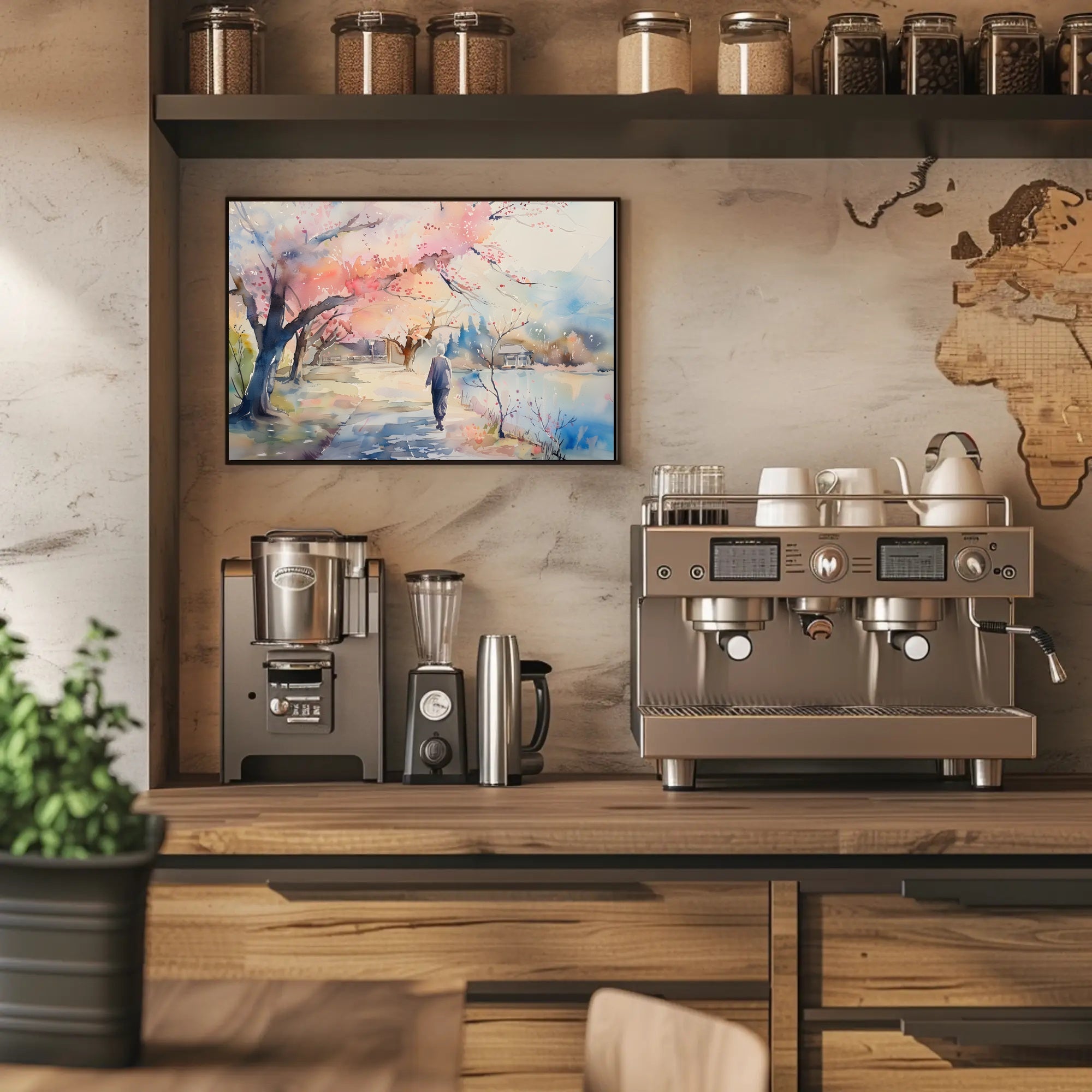 Serene Stroll Among Cherry Blossoms Poster