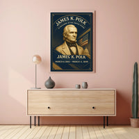 James K. Polk Patriotic Historical or Presidential Poster PosterGoat