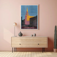 Chicago Temple by the Chicago Rapid Transit Poster PosterGoat