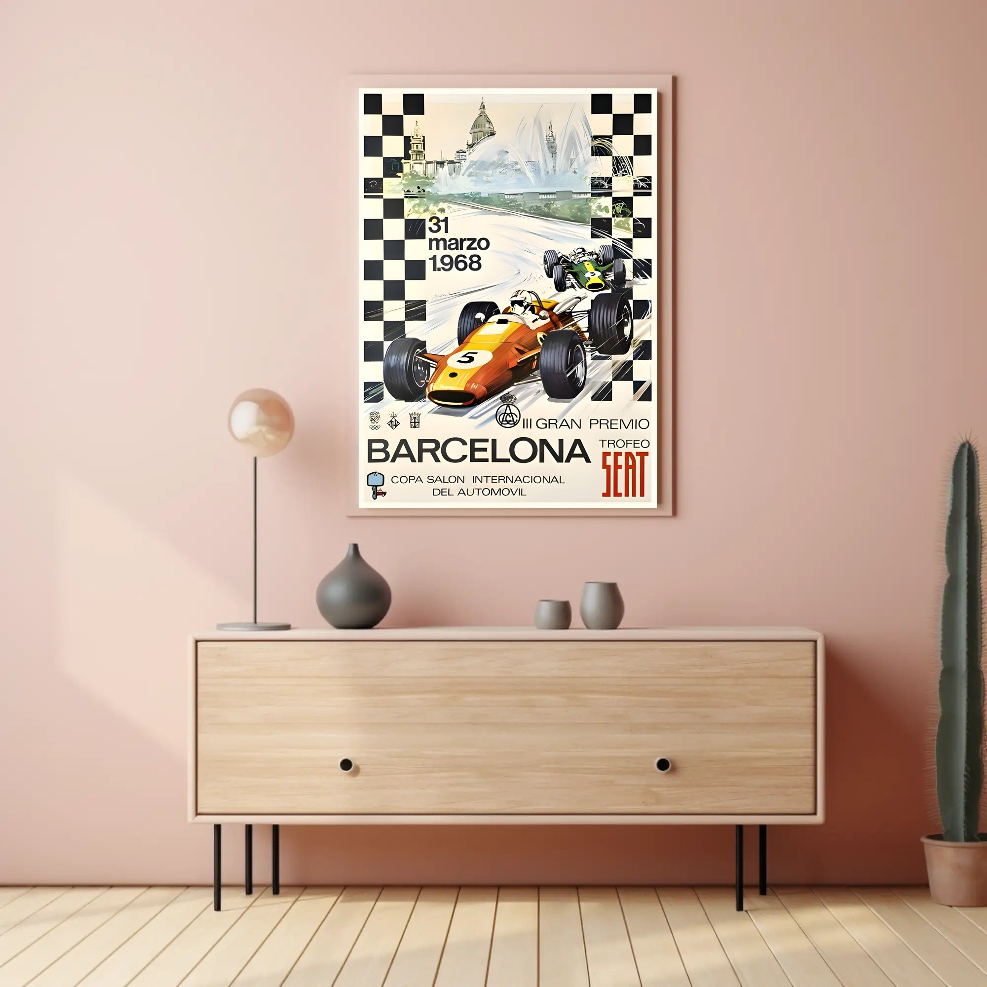 Barcelona Trofeo SEAT 1968 Poster