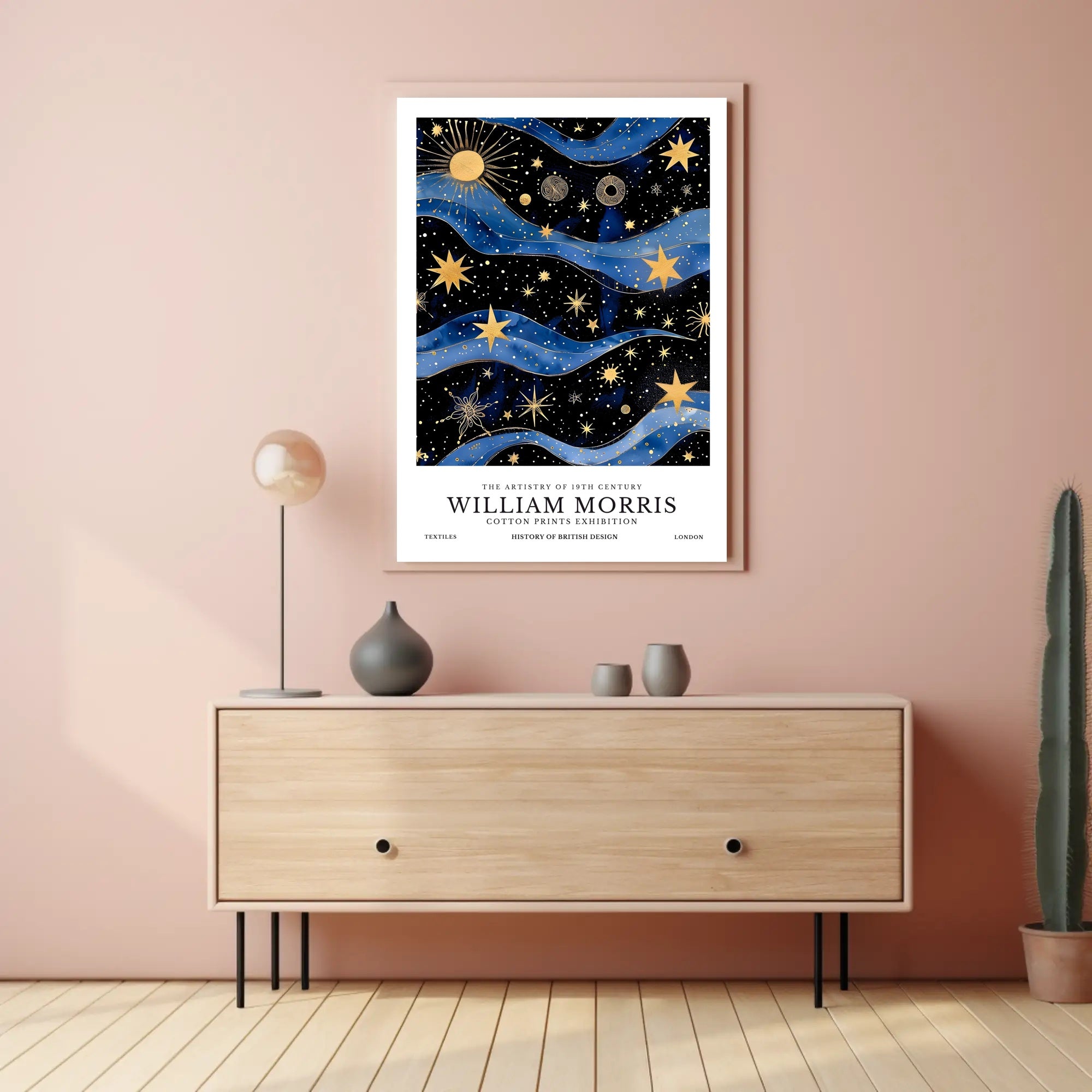 William Morris Cotton Prints Exhibition Poster