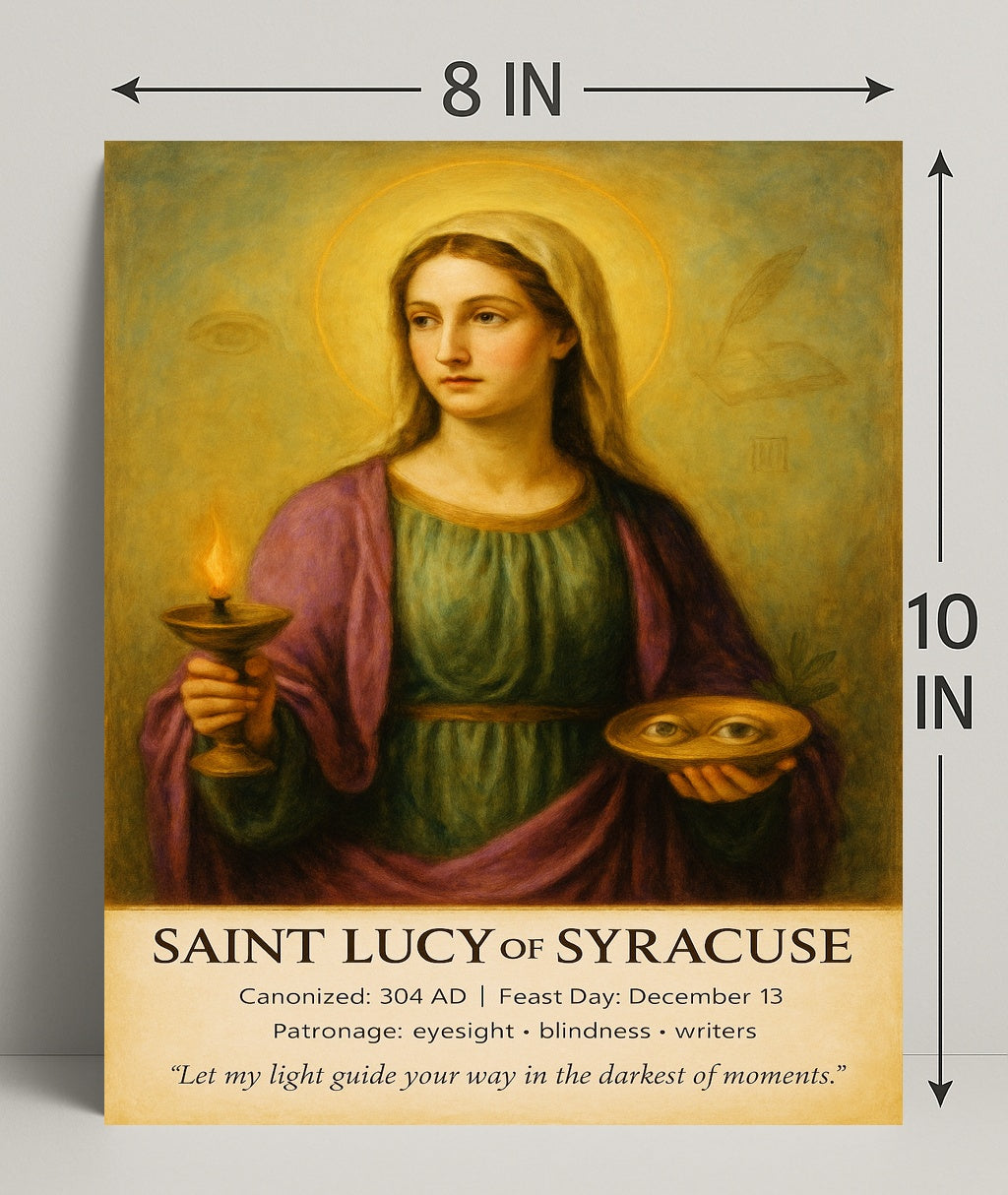 Saint Lucy of Syracuse Poster PosterGoat