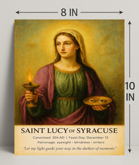 Saint Lucy of Syracuse Poster PosterGoat