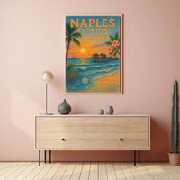 Naples, Florida Where Gulf Breezes and Golden Sands Meet Poster