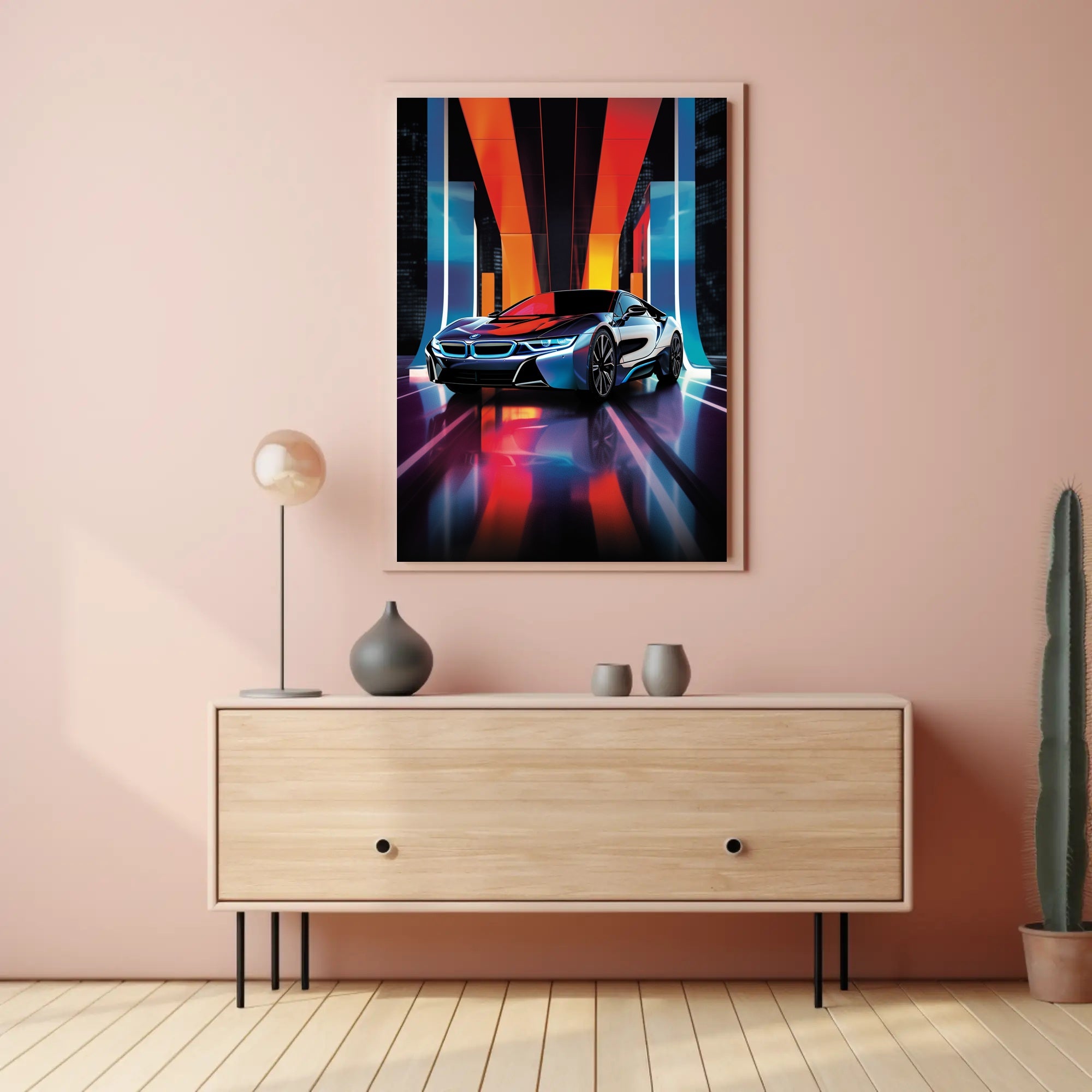 Futuristic Automotive Elegance Poster PosterGoat