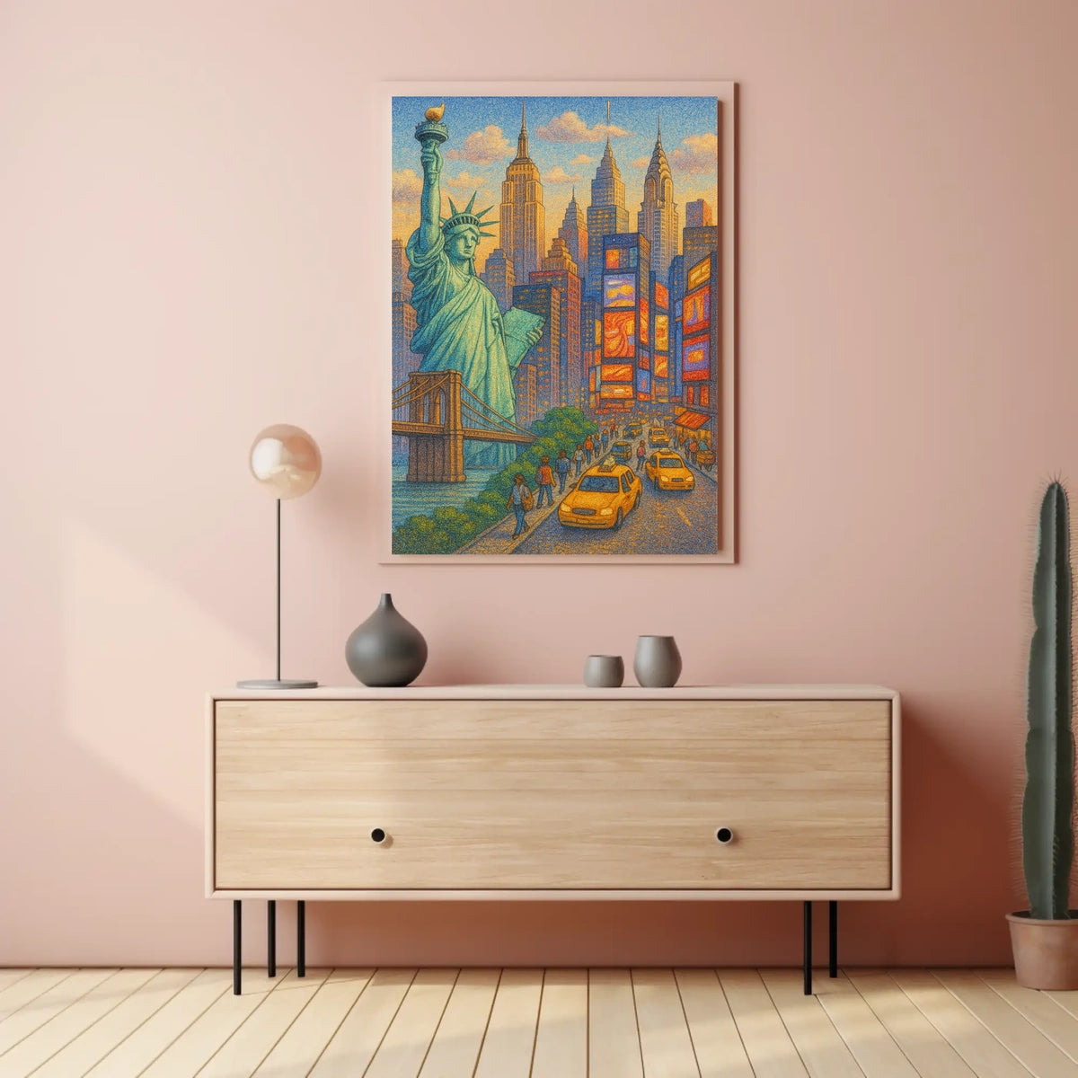 New York City Urban Energy Art Poster Modern Wall Art