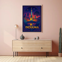 Indiana Nightscape Poster