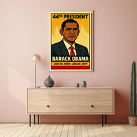 Barack Obama 44th President of the United States Inked Comic Style Poster