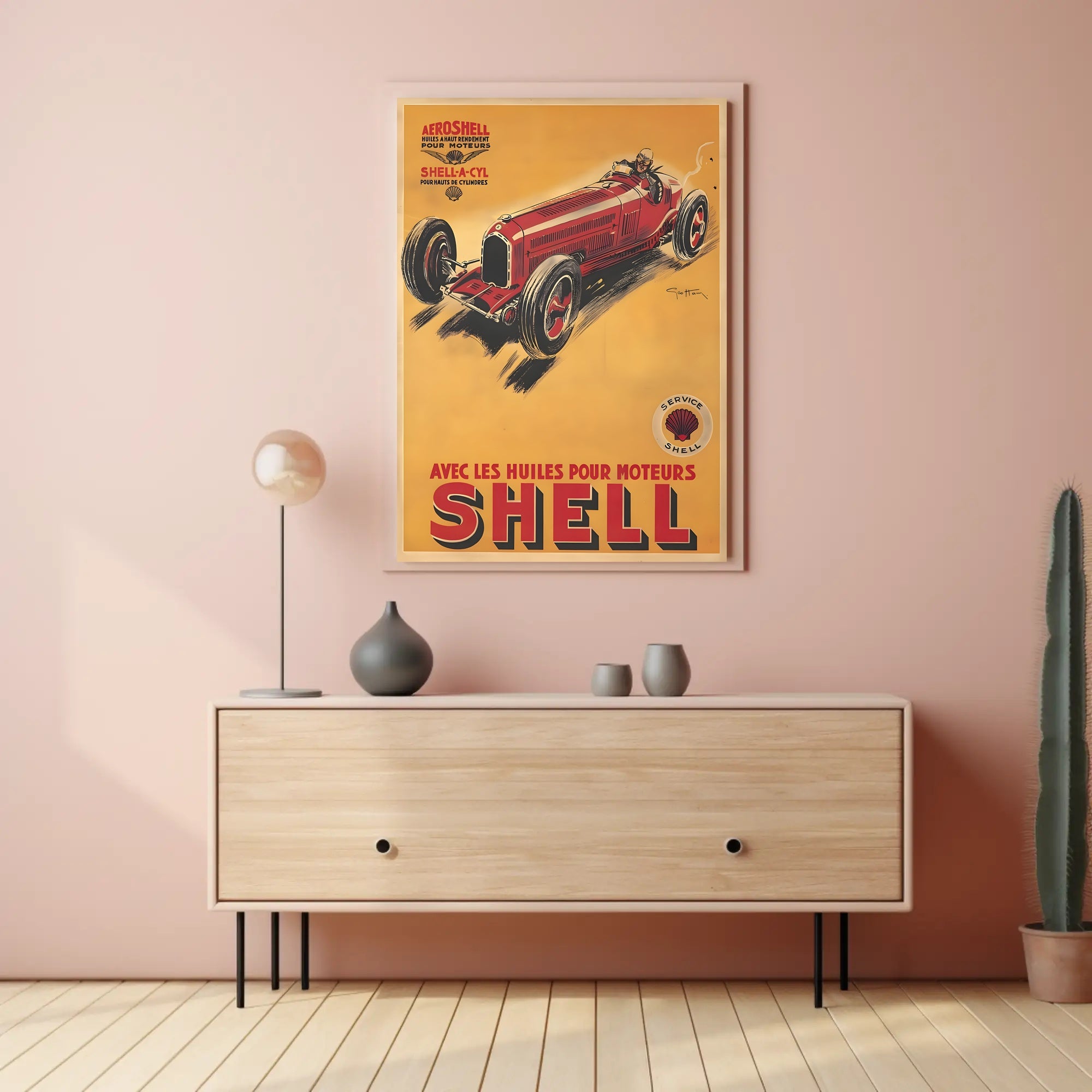 Vintage Shell Motor Oil Advertisement Poster