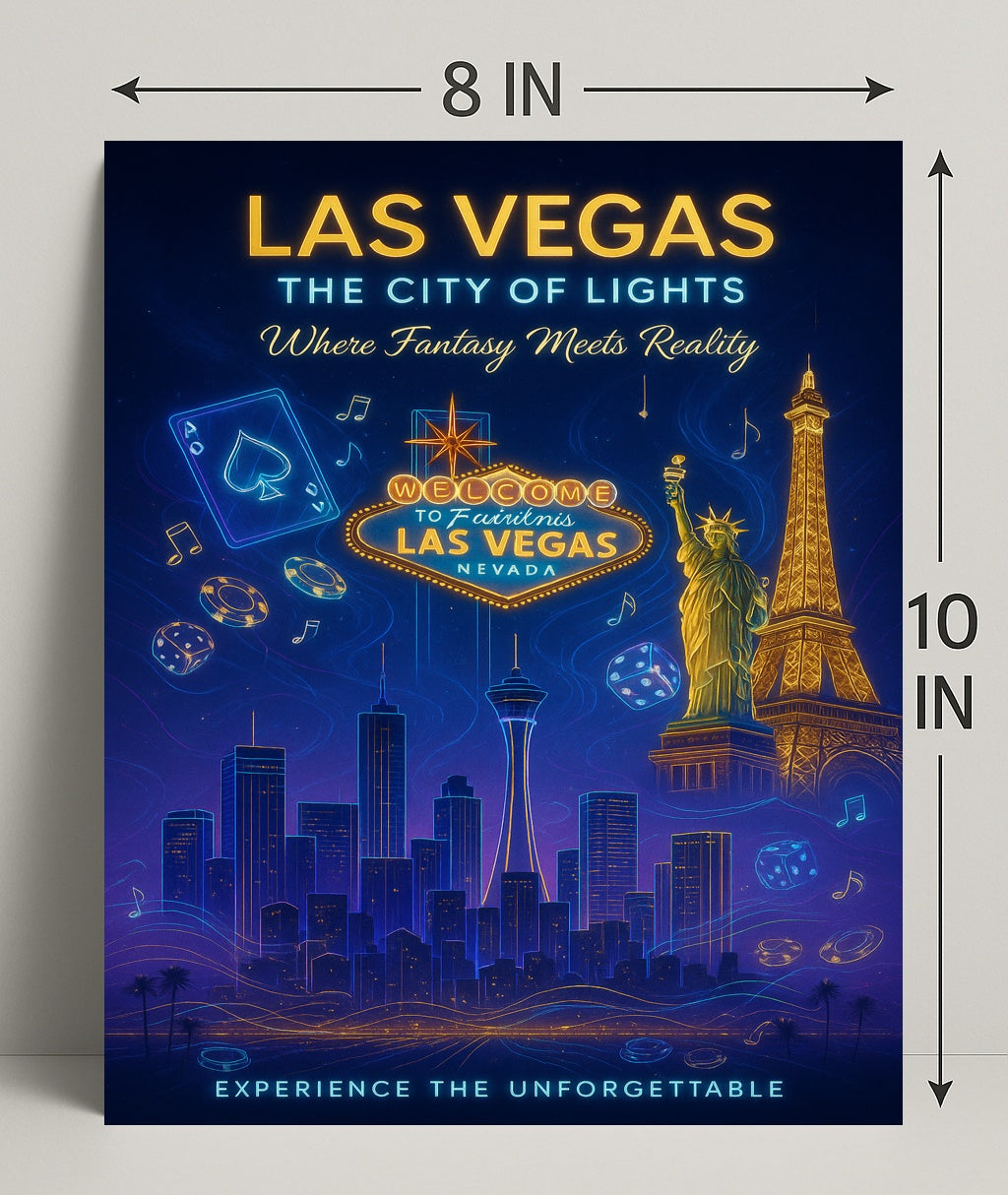 Las Vegas The City of Lights Poster PosterGoat