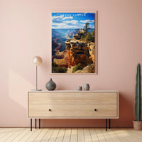 Grand Canyon Travel Poster Vintage Landscape Print