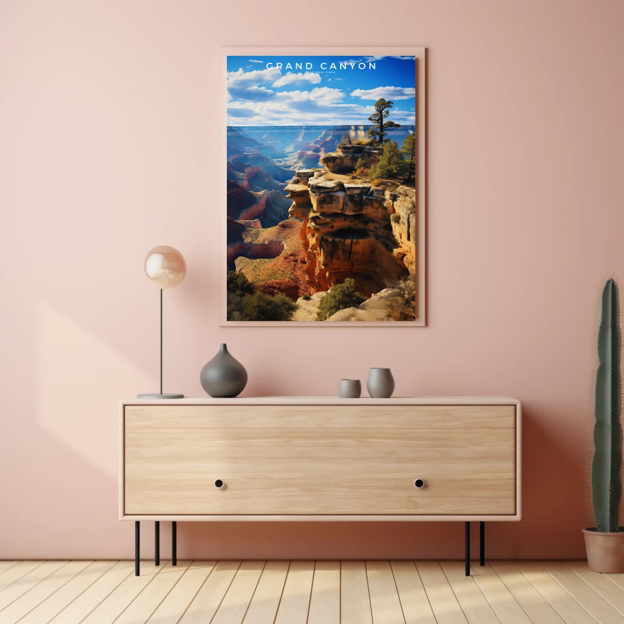 Grand Canyon Travel Poster Vintage Landscape Print